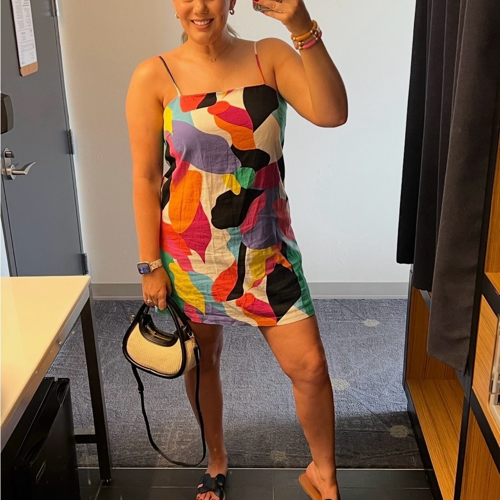 A new day Multicolor Abstract Mini Dress